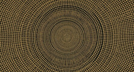 Fototapeta premium Complex geometric motif with radiating concentric circles