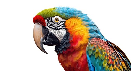 Fototapeta premium Artistic depiction of a parrot using vibrant multicolored abstract forms