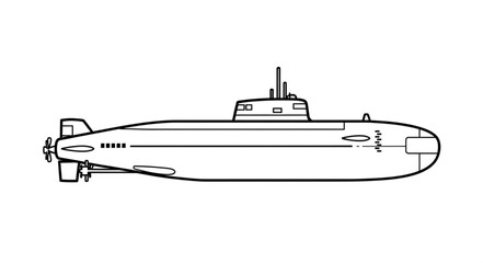 Submarine Underwater Military Vessel Navy. © Dodi