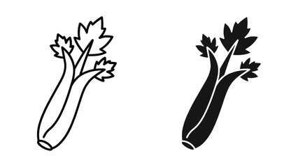 Celery Stalk Icon Vegetable Graphic Health Food Fresh Ingredient © Shahriyar
