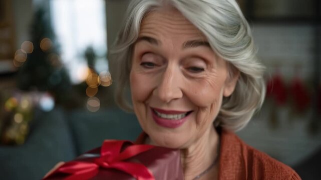 Warm smile graces her face