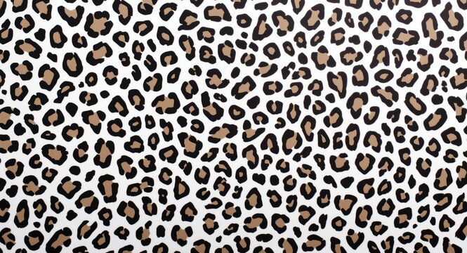 Artistic leopard pattern showcasing large empty text area on white surface