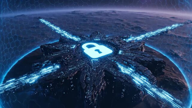 A shipwreck rests in the deep blue sea on a grunge textured ocean floor where light waves dance over the globe symbolizing a worldwide web of global communication and diving art