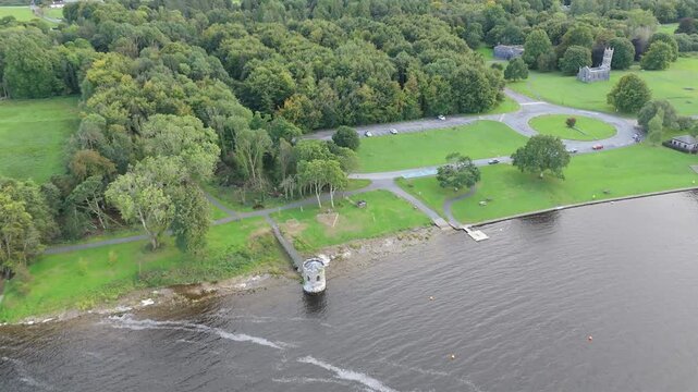 Aerial view of Mc Dermott Castle, County.Roscommon - Ireland