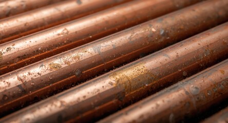 Detailed sediment presence on copper tubing in heat exchanger for repair evaluation