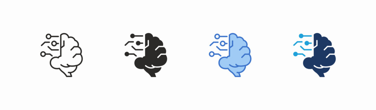 Set of neurologic icon collection in multiple style. Icon suitable for web and mobile application