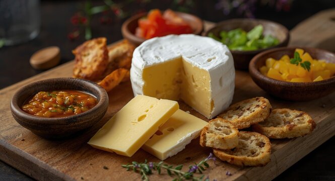 Chilled Spanish cured cheese served with traditional homemade tapas accompaniments