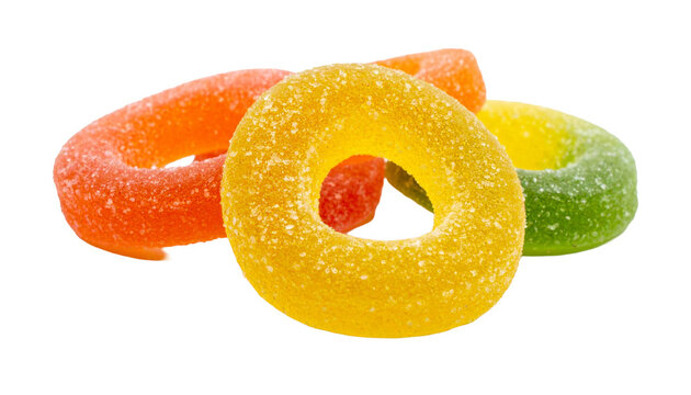 Bunte Fruchtgummi-Ringe, PNG