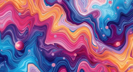 Obraz premium Dynamic 2D rendered vibrant color patterns showcasing digital art