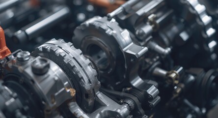 Naklejka premium Crankshaft close up image designed with blank copy space