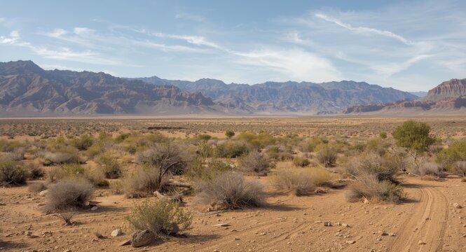 Desertification from excessive grazing with copyspace for text