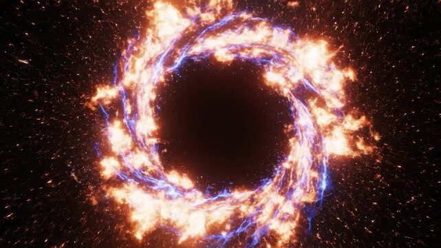 Black Hole with Swirling Accretion Disk.