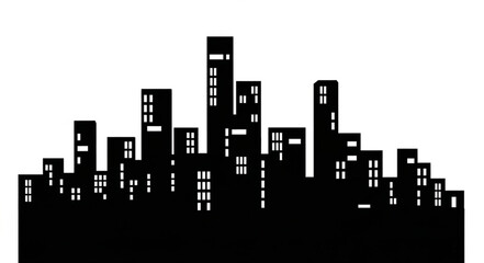 Obraz premium city skyline silhouette