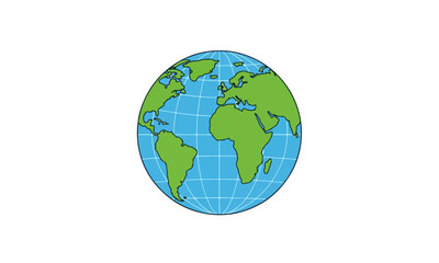 Global Business and International Trade Icons with World Globe Illustration