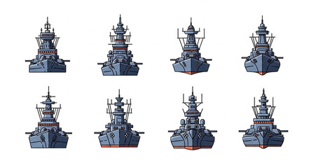 Warships in Formation Naval Vessels. © Huda