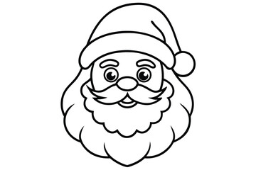 Obraz premium Santa Claus, Line Art Christmas Character