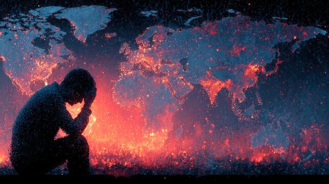 Emotional reaction to constant exposure to tragic global events.