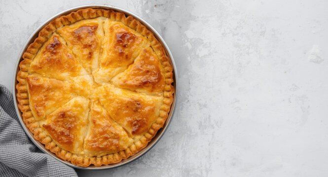 Chicken empada with a crisp, flaky pastry crust