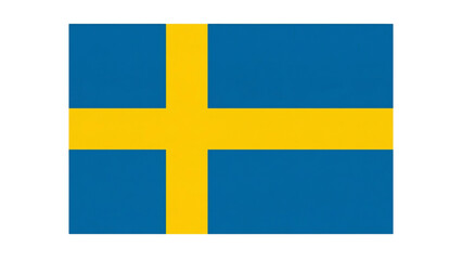 Swedish national flag vector graphic, displaying iconic blue background with prominent yellow Nordic cross. Symbolizing Scandinavian heritage, national identity, and pride