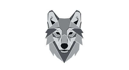 Fototapeta premium Gray Wolf Head Illustration Design Element.