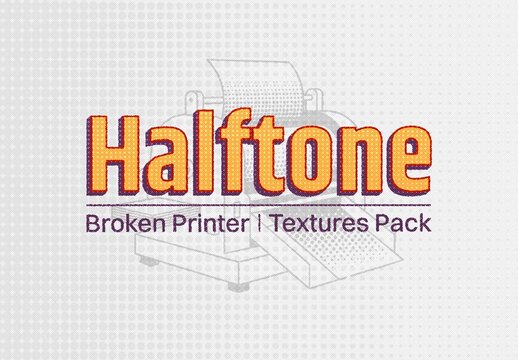 Halftone Broken Printer Textures