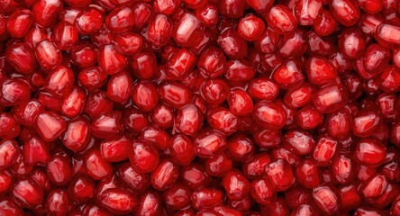 Fototapeta premium Close up of pomegranate seeds bursting with ripe sweetness