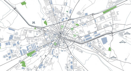 City Map Navigation Route Planning.
