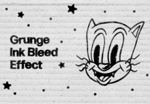 Grunge Ink Bleed Effect Mockup