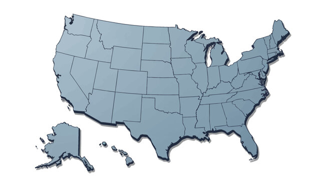 Political Map of the United States Divisions