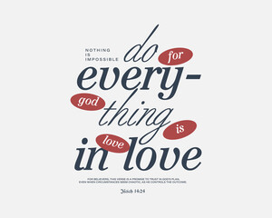 Obraz premium Inspirational Christian Quote Typography Design with Red Accents