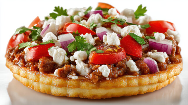 delicious mexican sopes with chorizo and queso fresco