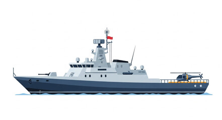 Military Naval Ship Vessel Boat. © Dodi