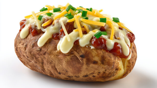 jacket potato with beans and cheese topping