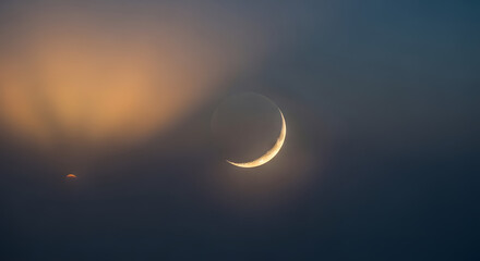Obraz premium moon and sun
