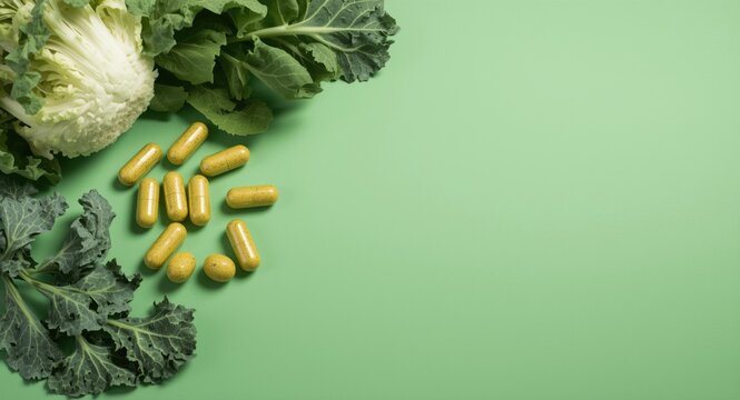 Capsule supplements combining keto diet support with cruciferous vegetables