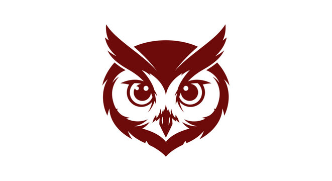 Owl Face Logo Bird Symbol Icon.