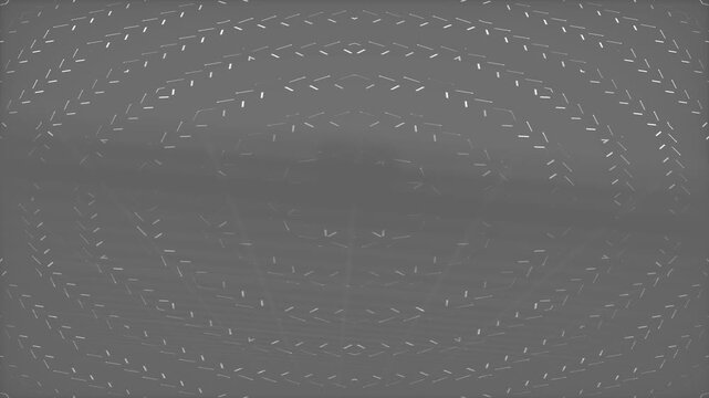 Abstract gray background with small white dots forming curved lines.