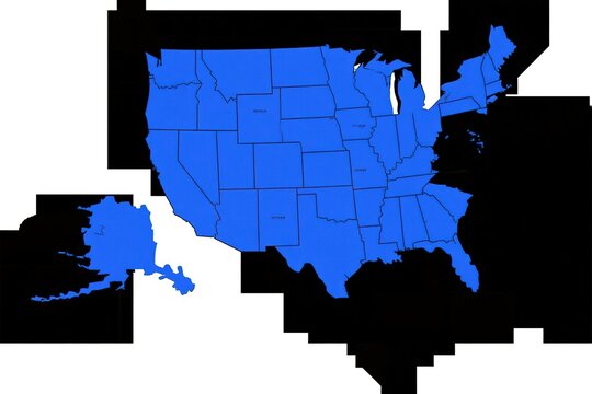 Map of United States with all states highlighted