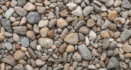 Naklejka premium Collection of different gravel stones for construction surface texture