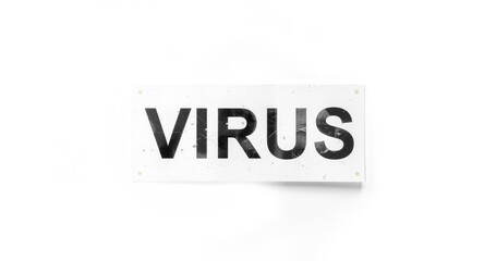 Obraz premium Detailed virus sign against a white minimalistic background