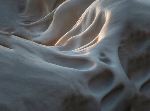 Abstract Smooth Sandstone Canyon Texture with Soft Natural Curves Background