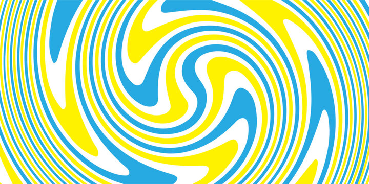Blue and yellow paint marble effect background. Abstract fluid background in Ukrain flag colors.