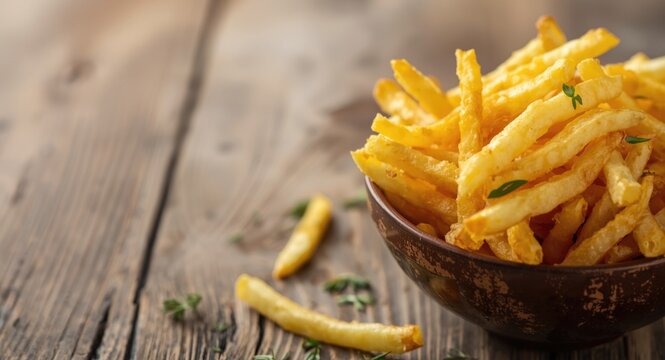 Delicate shoestring fries with a crispy bite
