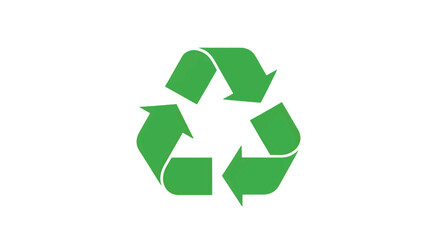 Obraz premium Green Recycling Symbol with Three Continuous Arrows Forming a Cycle Representing Environmental Conservation and Sustainability