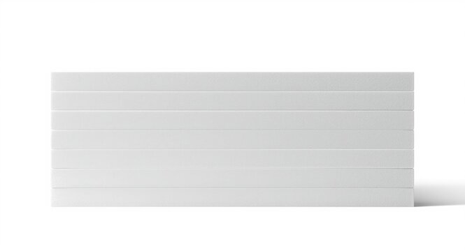 Bright depiction of XPS foam insulation boards arranged in a neat stack with white background