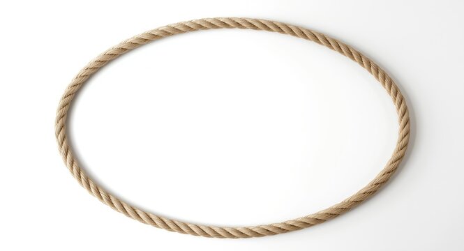 Clean white background showcasing an oval rope loop frame