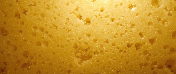 Close up grated cheese surface with minimal pattern illuminated by soft daylight