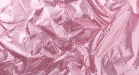 Fototapeta premium Pink foil sheet texture with soft shadow and copy space
