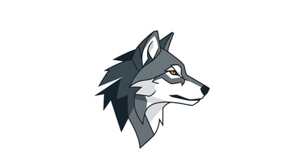 Obraz premium Vector Illustration of Wolf Head Profile.