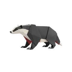 Origami Badger Geometric Paper Art